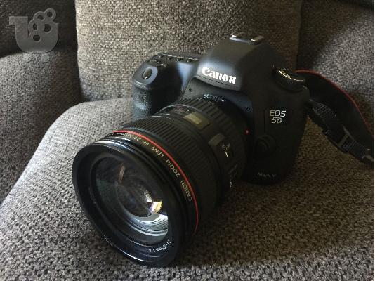 PoulaTo: Canon EOS 5D Mark III 22.3MP Digital SLR Camera + Black Body + 24 - 70 mm f / 4 Lens Kit set